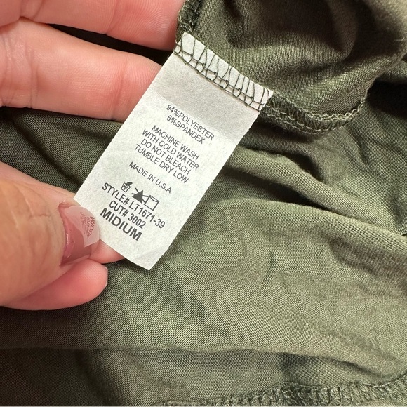 NWT Boutique Olive sequin pocket tunic knit top color block stipe long sleeve - Picture 7 of 10